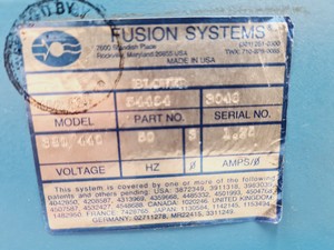 Thumbnail image of Fusion UV DRSE 120 UV Curing System Lab Spares/Repairs