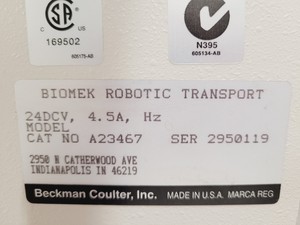 Thumbnail image of Beckman Coulter Biomek Robotic Transport A23467 & Two ALP Plate Movers Lab