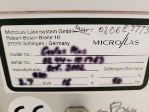 Thumbnail image of Microlas GeoLas Q-Plus Excimer Laser Ablation System IC-PMS Spares/Repair Lab