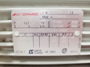 Thumbnail image of Edwards 18 Vacuum Pump Model E2M18 With Oil Mist Filter