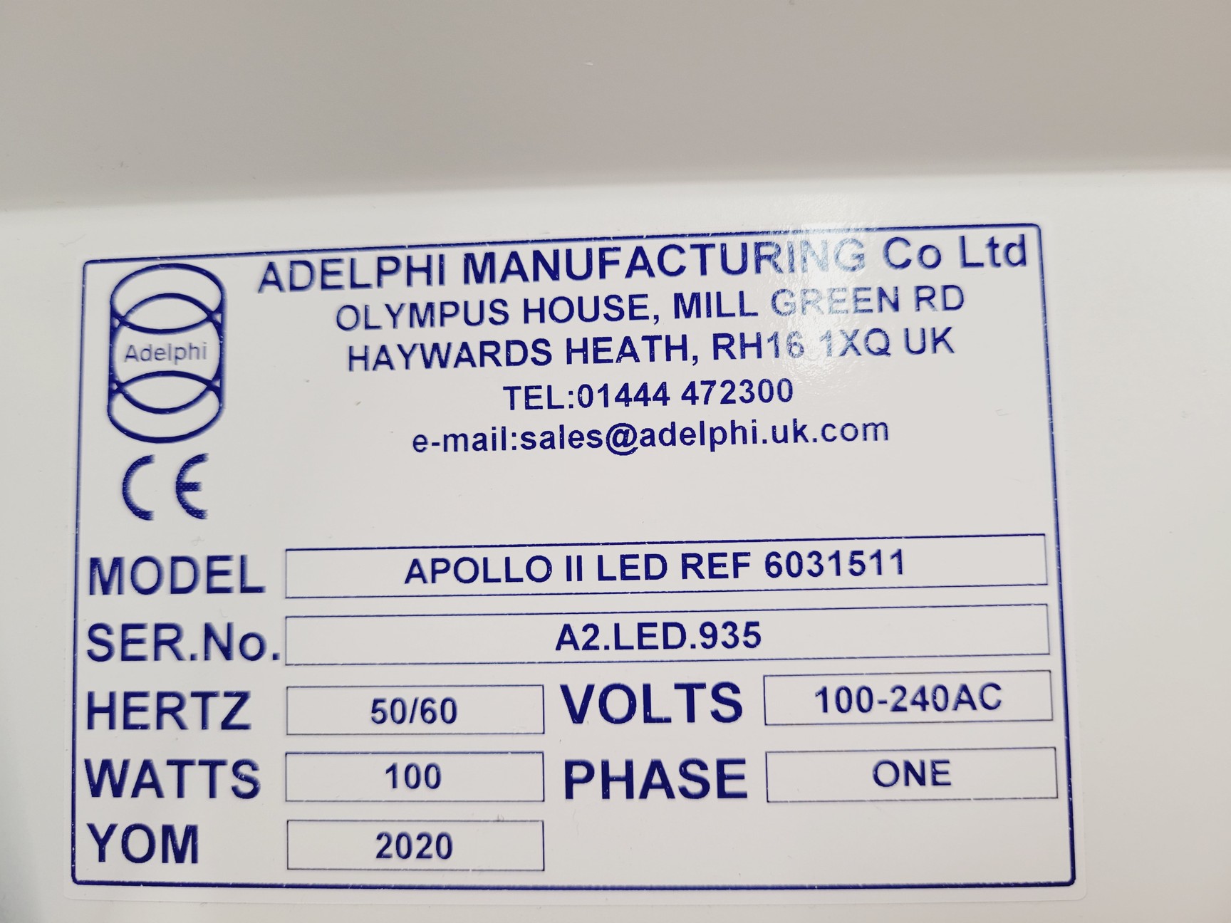 Image of Adelphi Apollo ll Liquid Inspection Viewer Lab