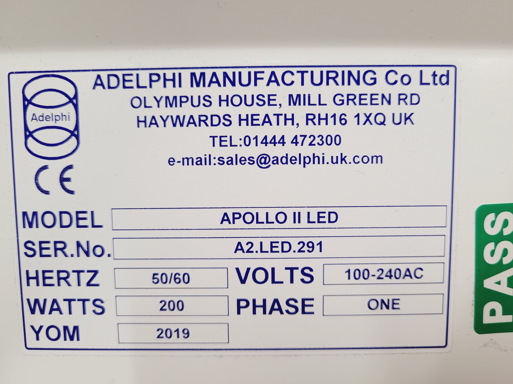 Image of Adelphi Apollo ll LED Liquid Inspection Viewer Lab