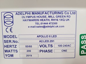 Thumbnail image of Adelphi Apollo ll LED Liquid Inspection Viewer Lab