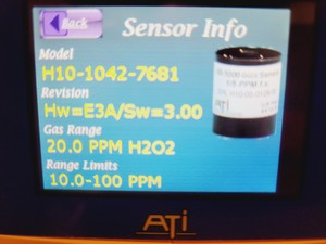 Thumbnail image of ATI Portasens lll Gas Leak Detector Kit Model D16 with H2O2 Sensor Lab