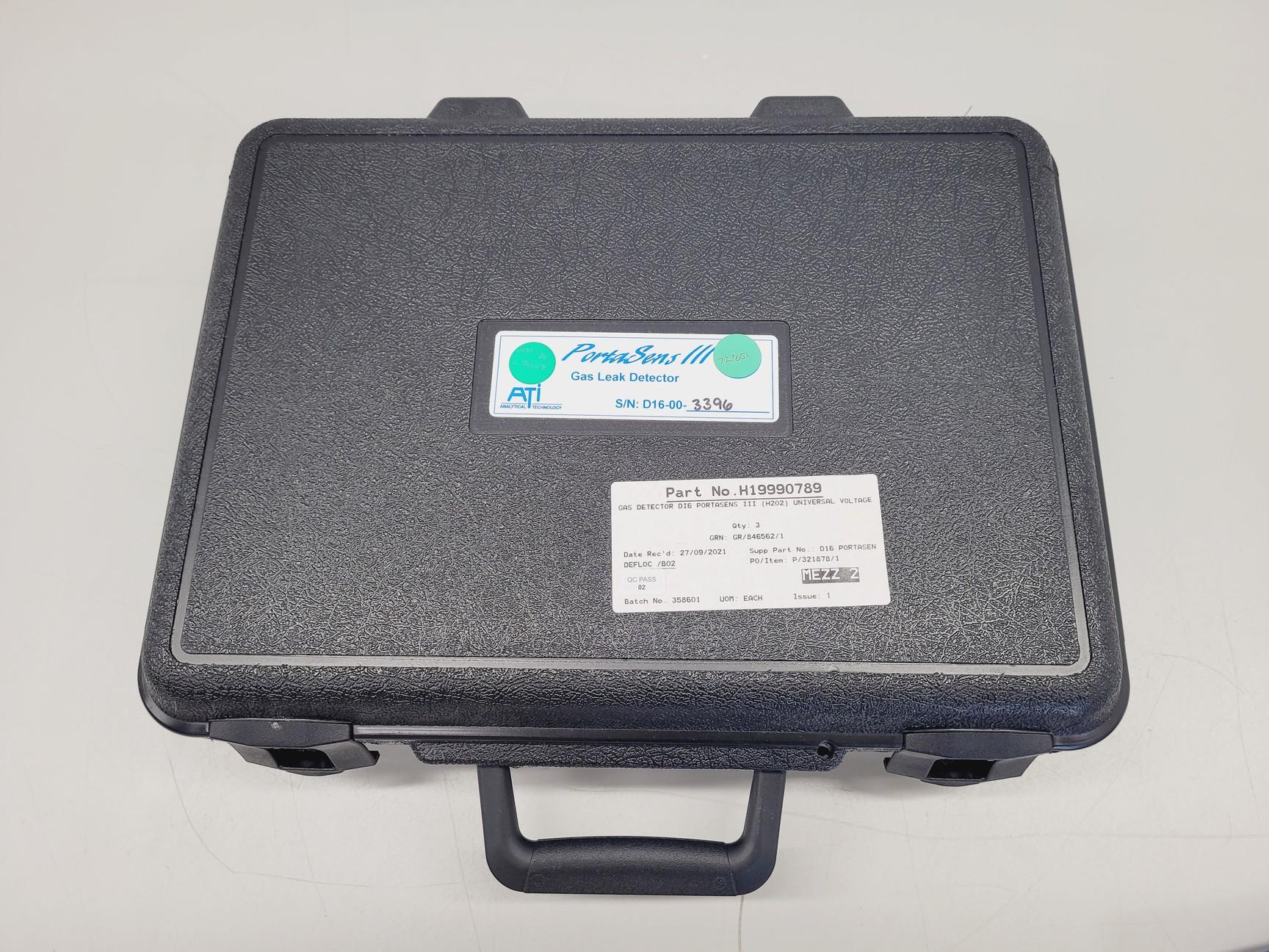 Model Kit For H2o2 ATI Portasens lll Gas Leak Detector Kit Model D16 w/ H2O2 Sensor Lab