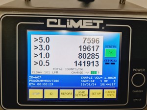 Thumbnail image of Climet CI-1054 100 LPM Particle Counter Lab