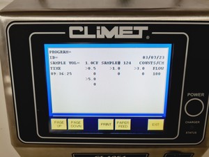 Thumbnail image of Climet CI-1054 100 LPM Particle Counter Lab