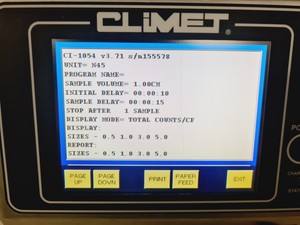 Thumbnail image of Climet Type CI-1054 100 LPM Particle Counter Lab