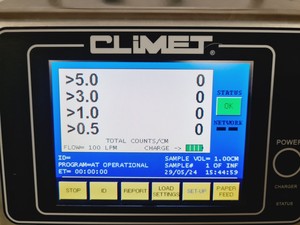 Thumbnail image of Climet CI-1054 100 Type LPM Particle Counter Lab