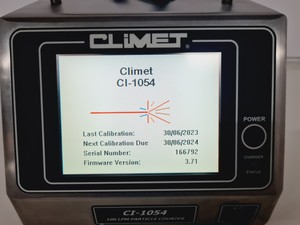 Thumbnail image of Climet Model No. CI-1054 100 LPM Particle Counter Lab 