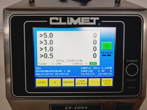 Thumbnail image of Climet Model No. CI-1054 100 LPM Particle Counter Lab 