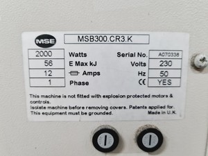 Thumbnail image of Sanyo MSE Falcon 6/300 Refrigerated Centrifuge Lab Spares/Repairs