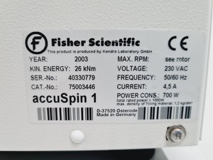 Thumbnail image of Fisher Scientific AccuSpin 1 Centrifuge Lab