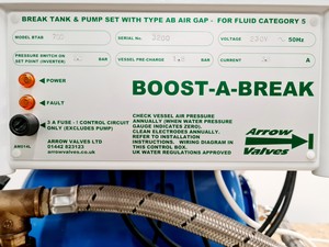 Thumbnail image of Boost-A- Break Break Tank & Pump Set with Type AB Air Gap BTAB 700 Spares/Repair