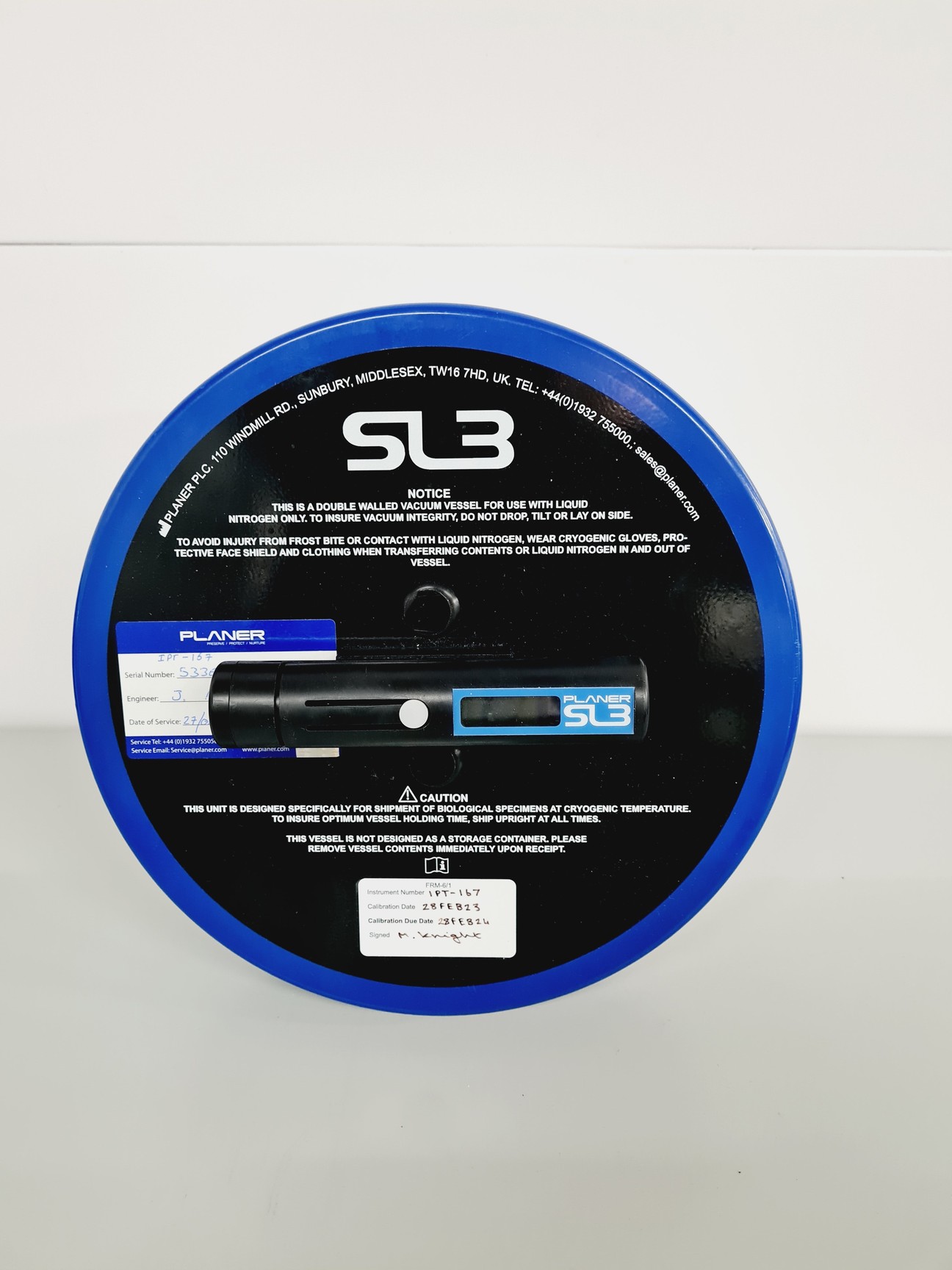 Image of MVE CryoShipper 8.5 ltr w/ ShipsLog 3 Temperature w/ Data Logger Lab