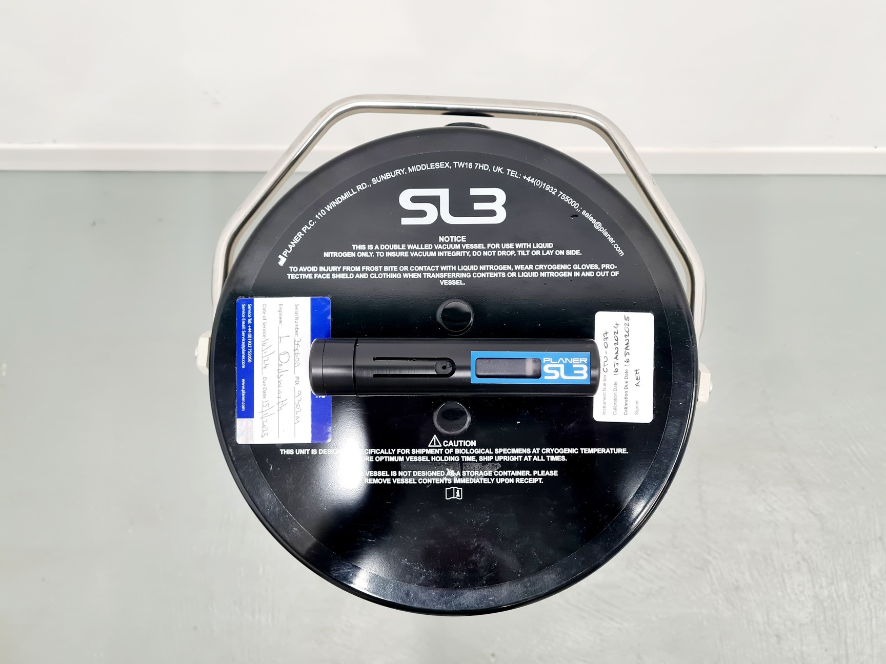 Image of MVE Cryo-Shipper Mini 5.9Ltr with ShipsLog 3 Temperature Data Logger Lab