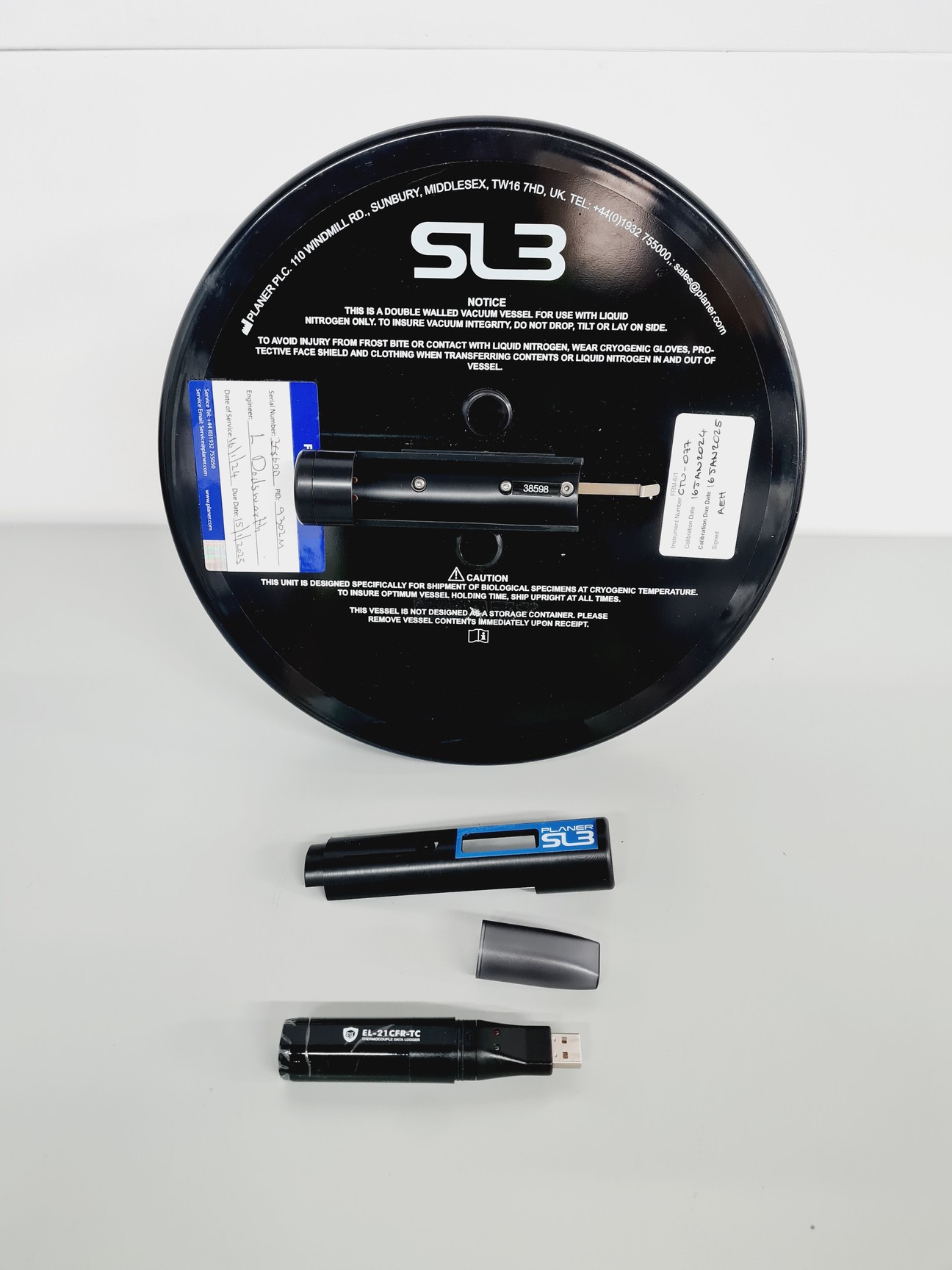 Image of MVE Cryo-Shipper Mini 5.9Ltr with ShipsLog 3 Temperature Data Logger Lab