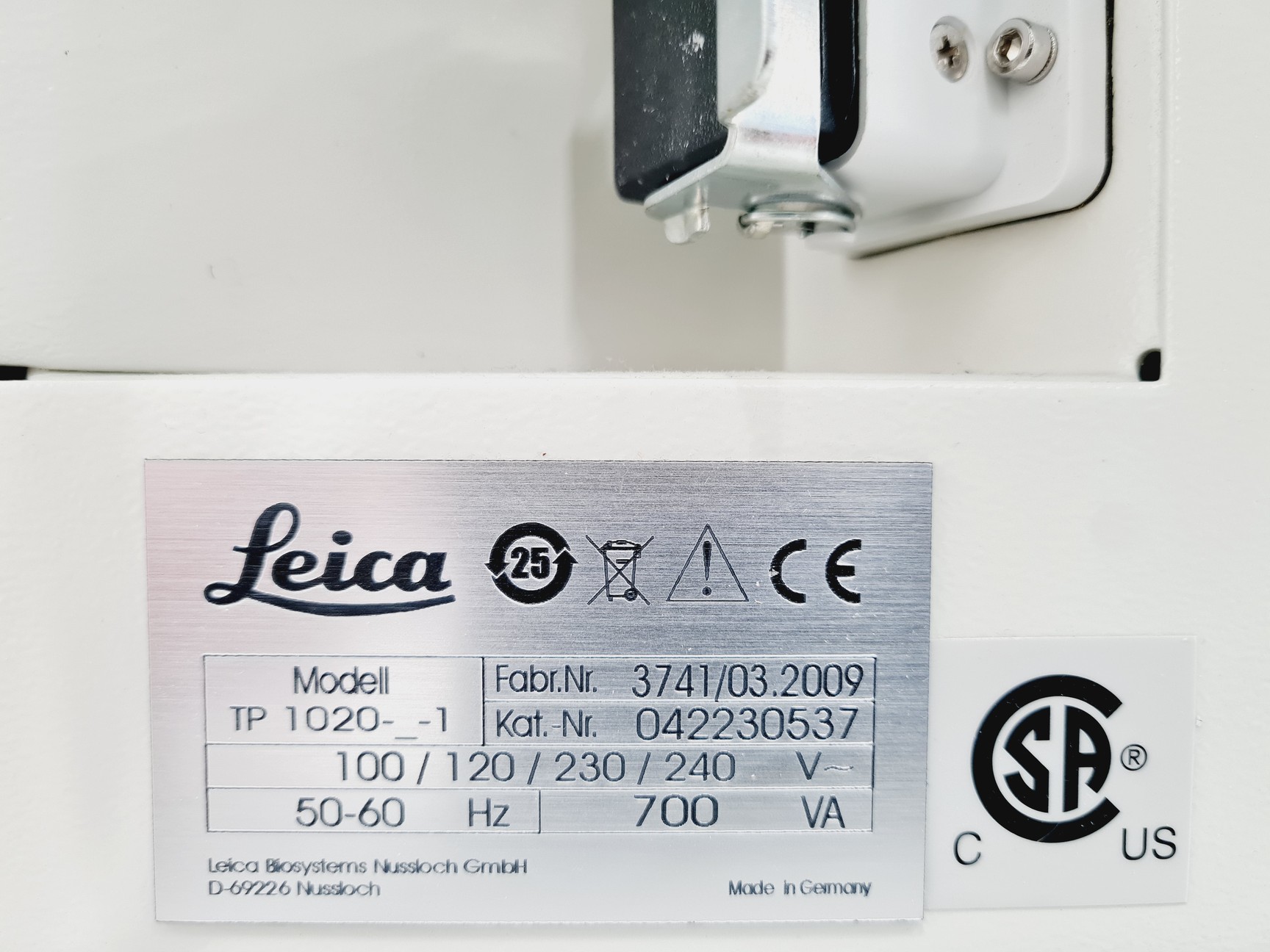 Image of Leica TP 1020 Tissue Processor Lab