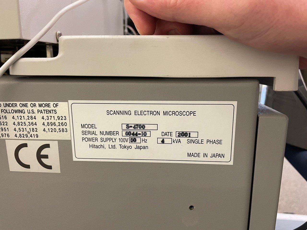 Image of Hitachi  S-4700 SEM Scanning Electron Microscope System Lab