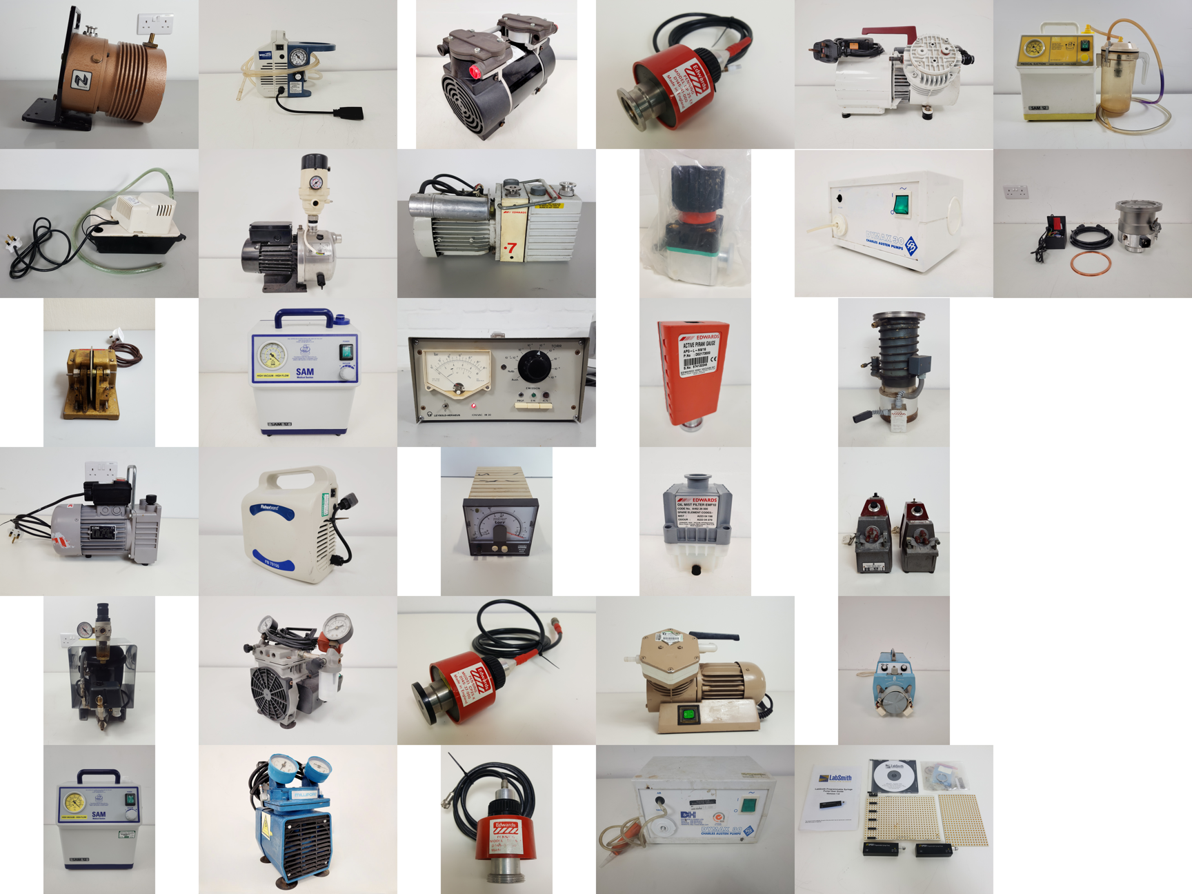 Image of Lot of Laboratory Vacuum Pumps, Gauges & Accessories Lab