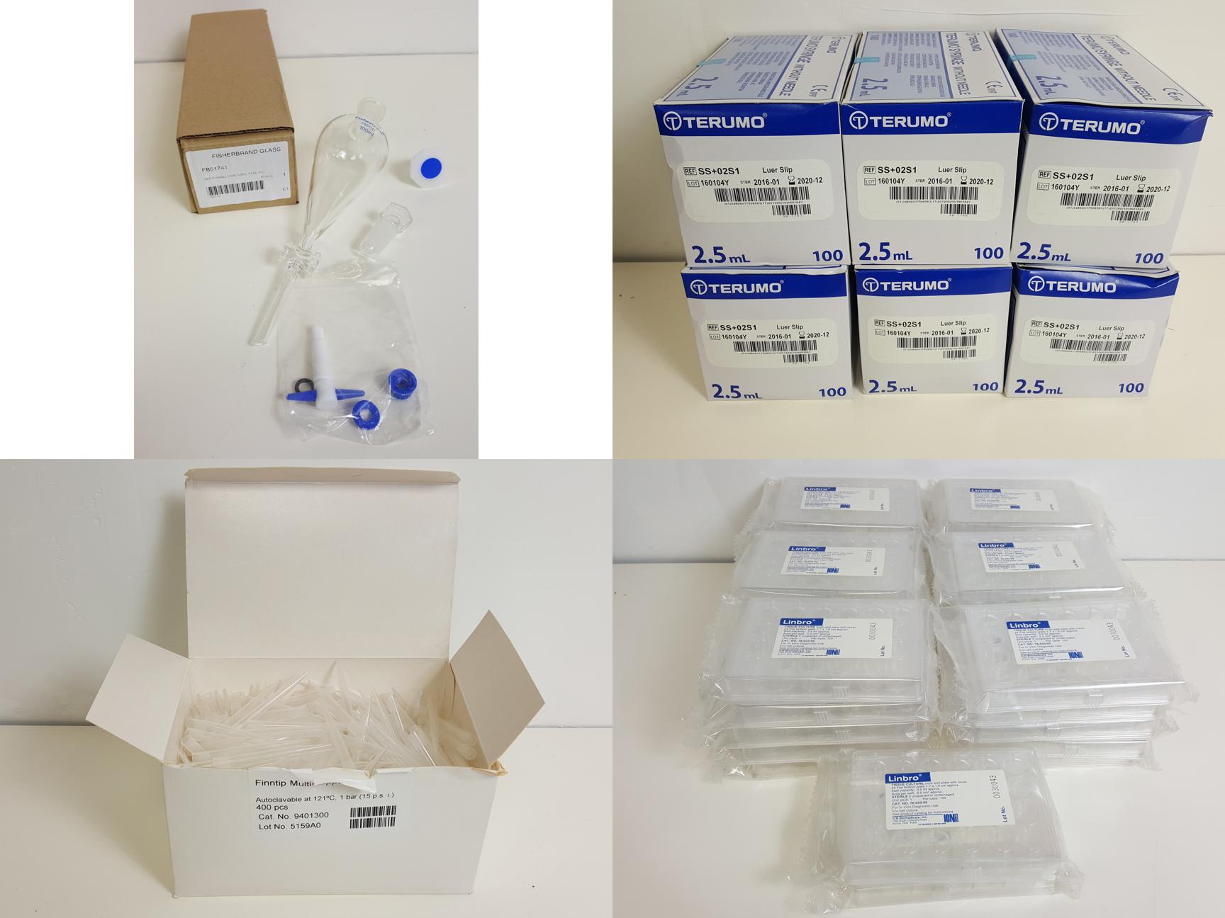 Image of Large Job Lot of Laboratory Glassware, Plasticware & Consumables Lab