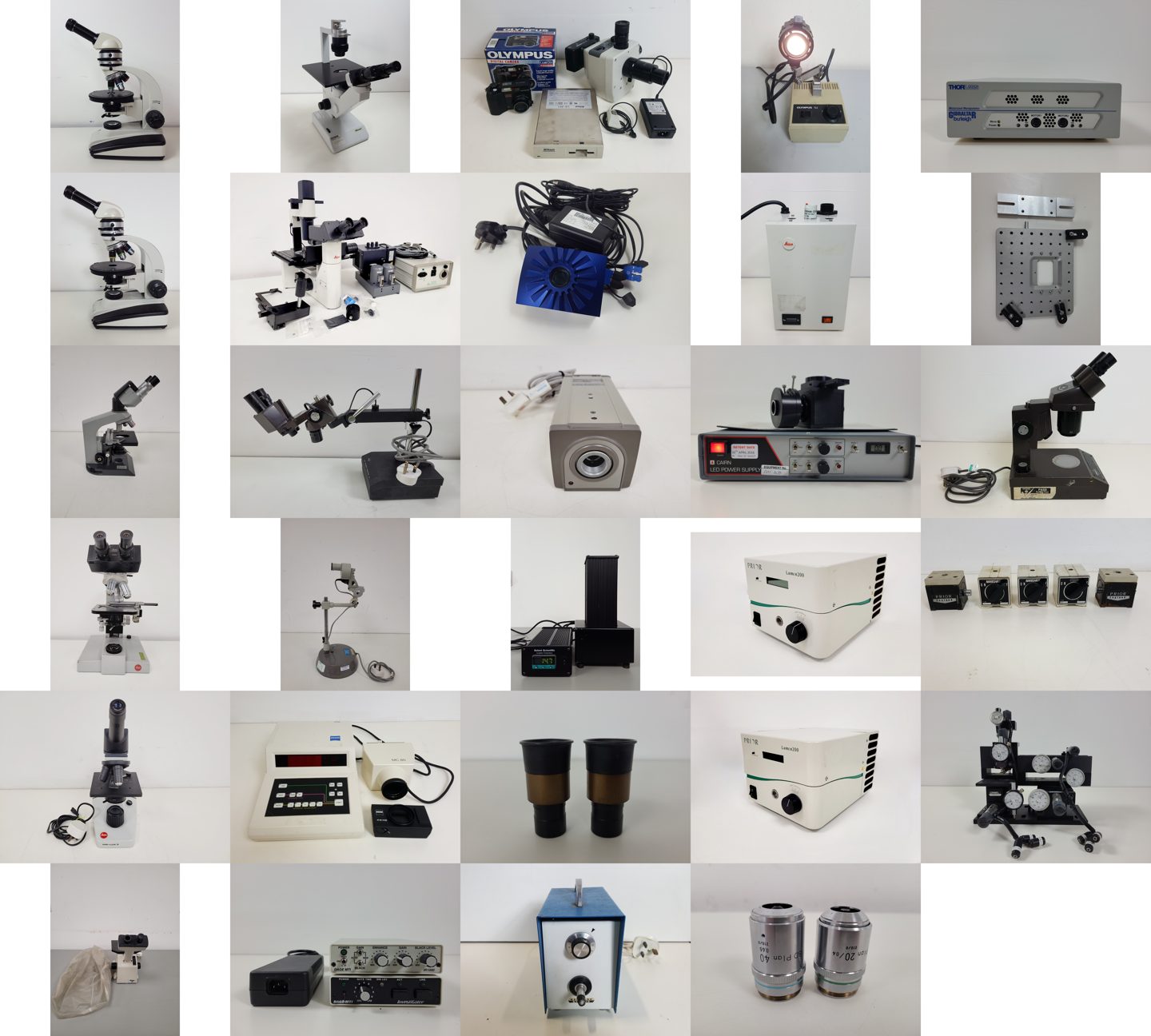 Image of Job Lot of Microscopes, Light Sources, & Other Microscopy Equipment Lab