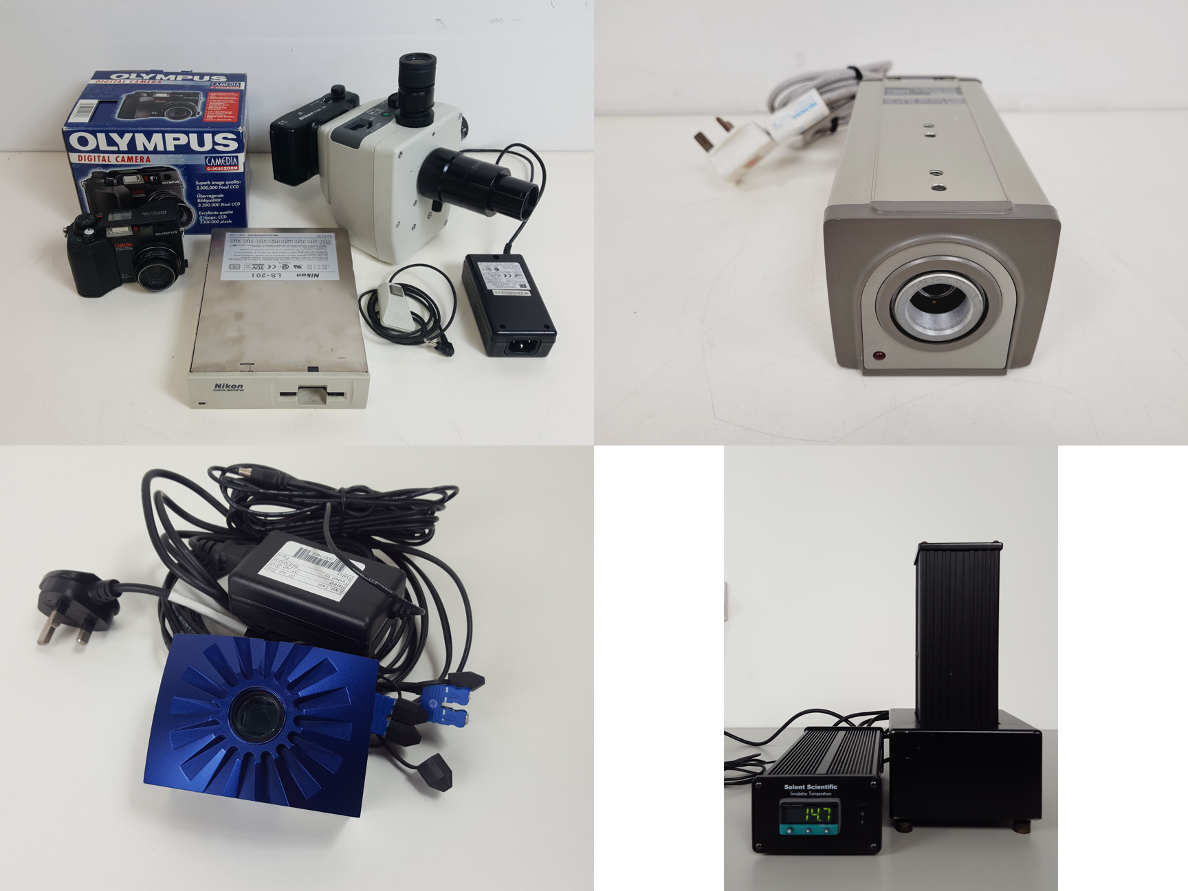 Image of Job Lot of Microscopes, Light Sources, & Other Microscopy Equipment Lab