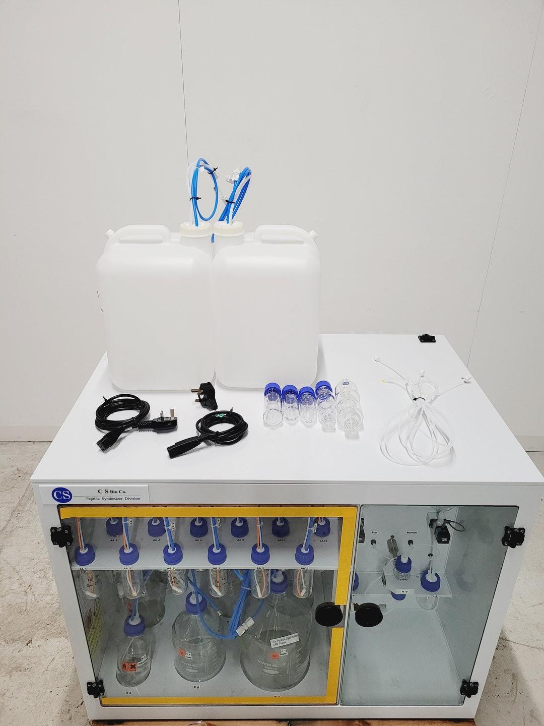 Image of CS Bio Co. Peptide Synthesizer Model CS136 Full Glassware Lab