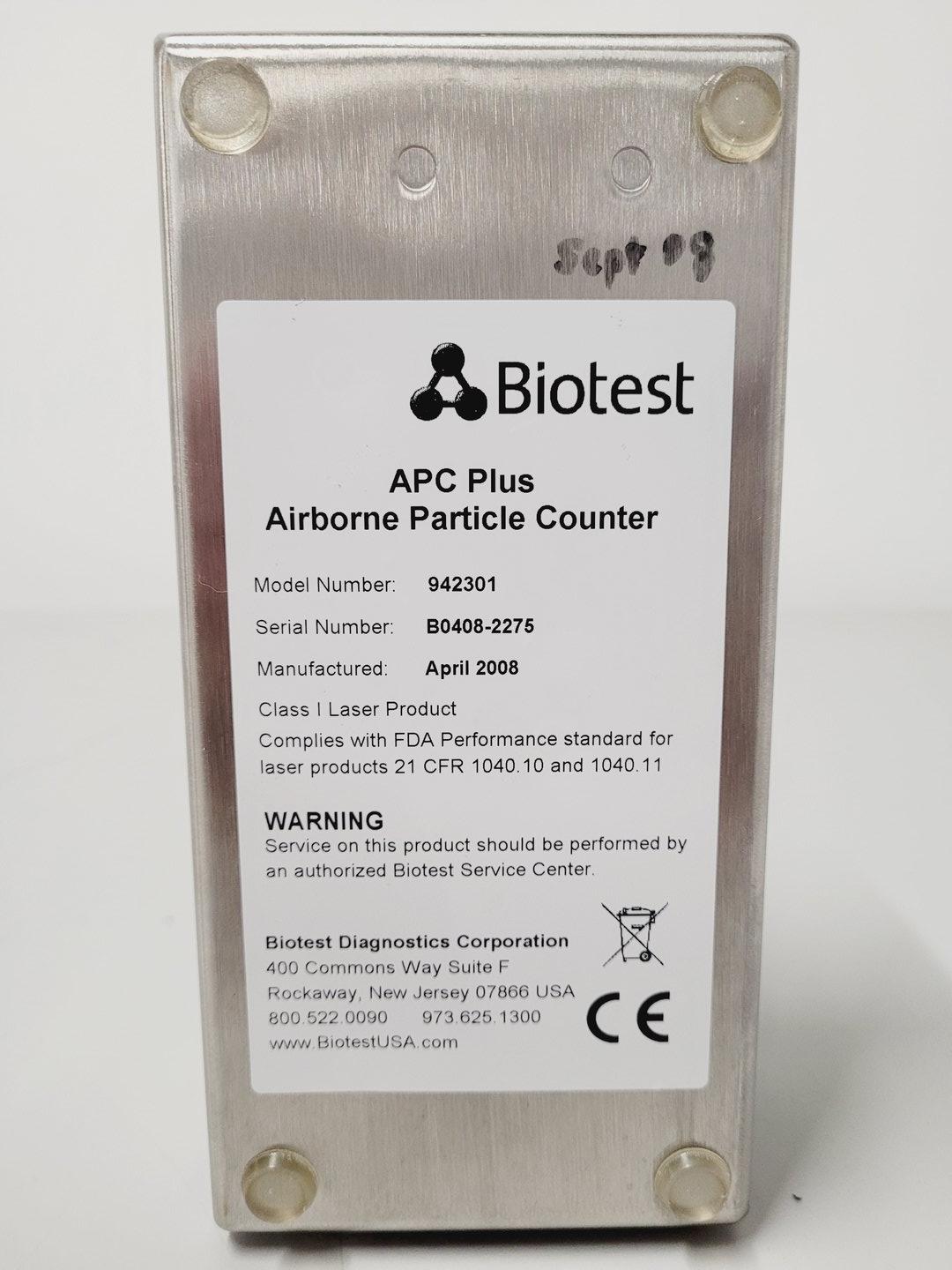 Image of Biotest APC M3 P52100S Airborne Particle Counter and APC Plus 943201