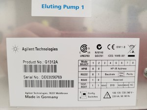 Thumbnail image of Agilent Technologies 1200 Series HPLC G1312A Binary Pump Lab