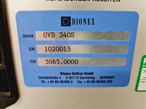 Thumbnail image of Dionex UVD 340S UV/VIS Detector Lab