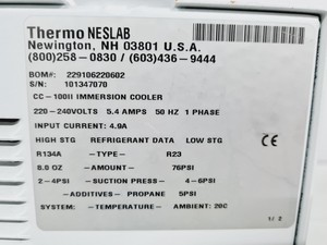 Thumbnail image of Thermo Neslab CC-100 II Immersion Cooler With Thermo Electron Cryotrol