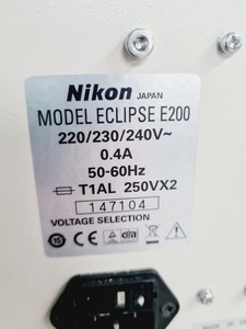 Thumbnail image of Nikon Eclipse E200 Microscope with 1 x Objective Lab