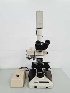 Thumbnail image of Nikon OPTIPHOT-2 Microscope System with Sony CCD-IRIS Camera & Cabinet Lab