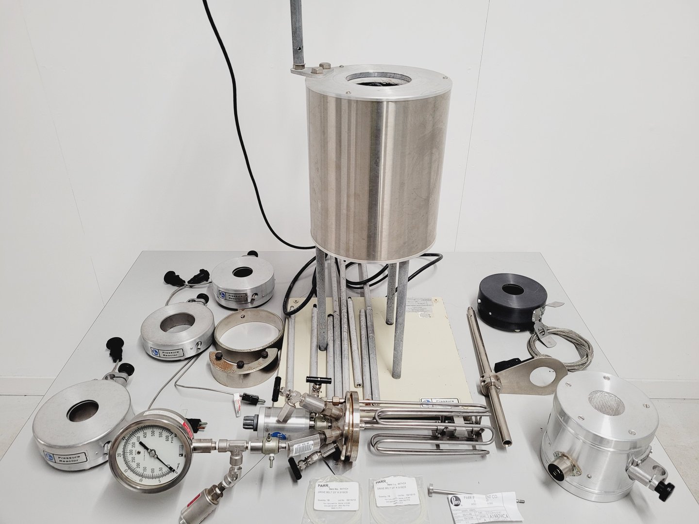 Image of Parr Pressure Reactor Parts Heating Stirring Cooling Accessories Lab Faulty