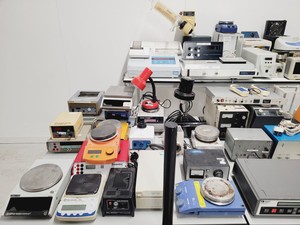 Thumbnail image of Job Lot of Small Bechtop Laboratory Equipment - Scales, Shakers, Stirrers Lab