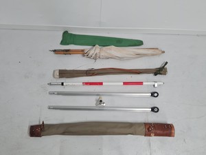 Thumbnail image of Job Lot of Surveying Equipment inc Vintage Wooden Tripods Lab