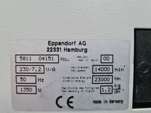 Thumbnail image of Eppendorf 5810 R Benchtop Centrifuge with A-4-62 4000rpm Rotor Lab
