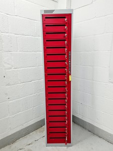 Thumbnail image of Job Lot of 8 Helmsman Dispenser Red/Grey 20 Door Pigeon Hole Post Cabinets Lab