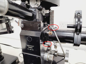 Thumbnail image of Parts of Vintage 1950s Reichert Universal Camera Microscope MeF D P100 A 