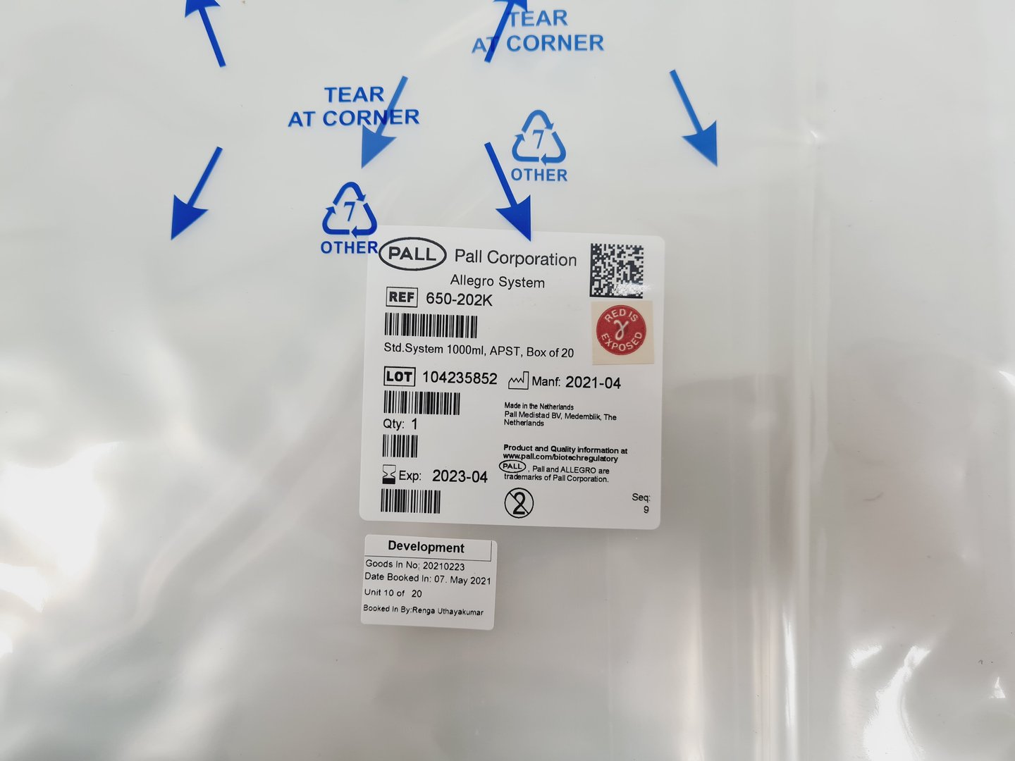 Image of 63 x Various Sized Pall Allegro 2D Biocontainer Systems Advantaflex Tubing