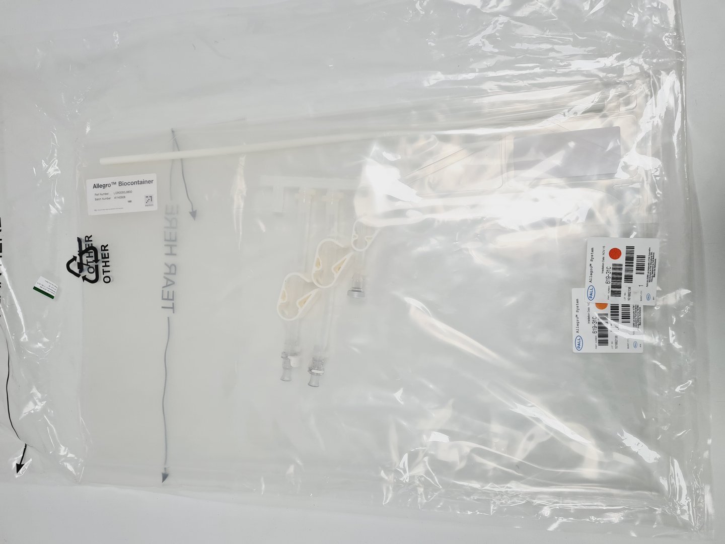 Image of 63 x Various Sized Pall Allegro 2D Biocontainer Systems Advantaflex Tubing