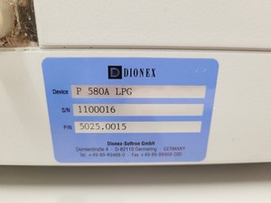 Thumbnail image of Dionex P580A Low Pressure Gradient Degassing Pump Lab