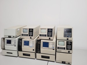 Thumbnail image of Lot of 9 Waters - Millipore HPLC Units - Autosamplers, Detectors, Controllers