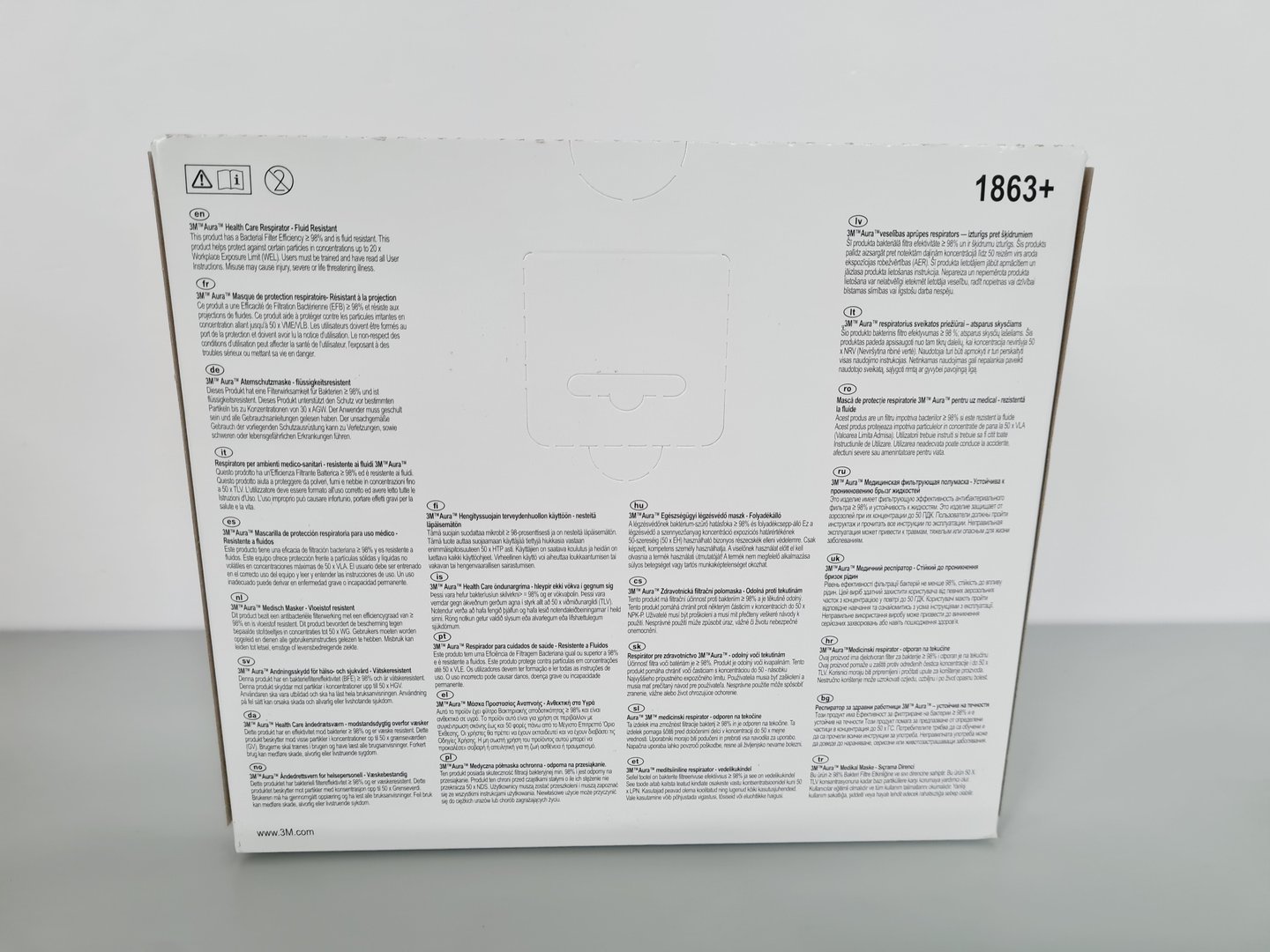 Image of 3M Aura 1863+ FFP3 Face Mask Bundle (2400 Masks)