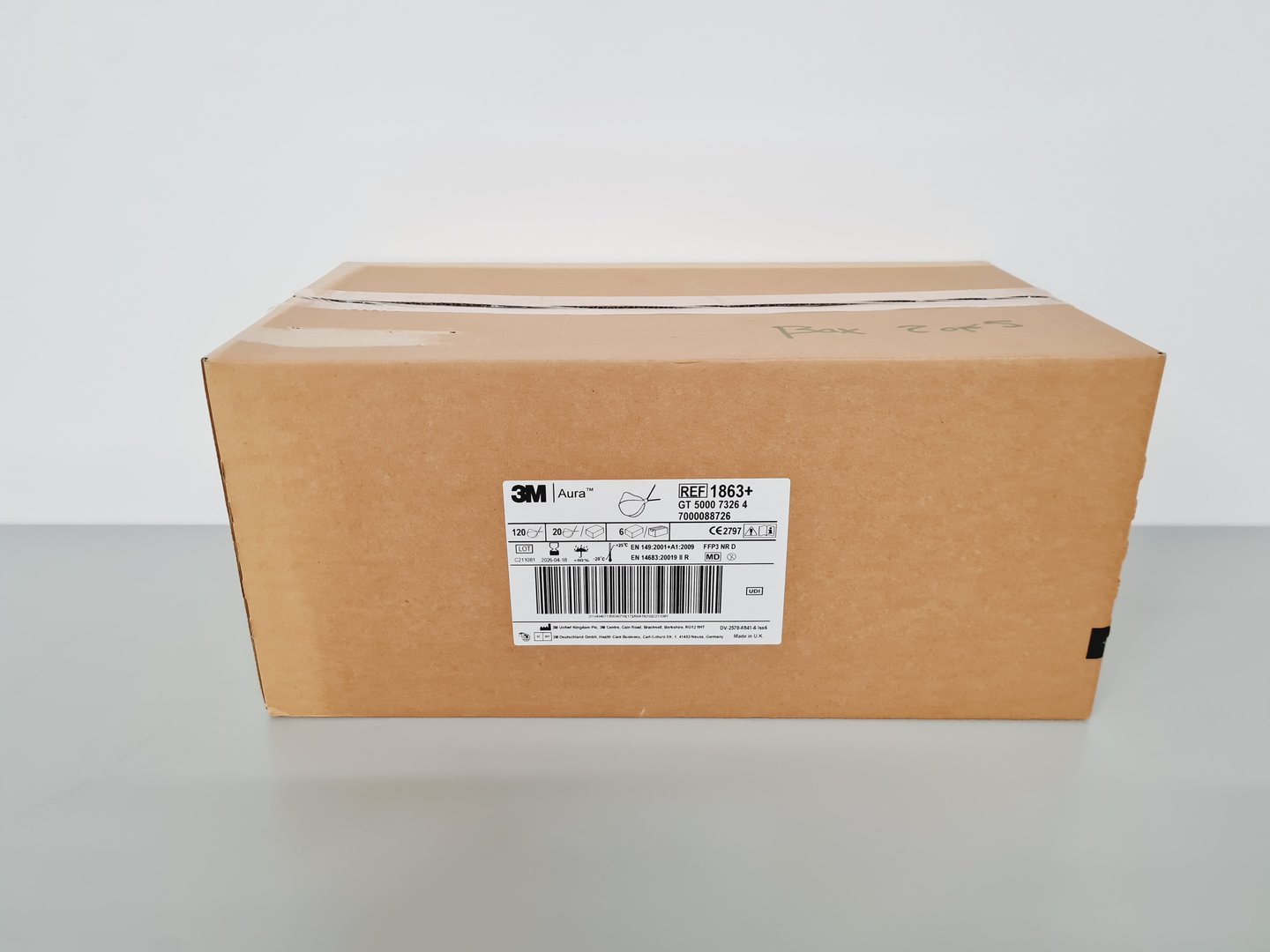 Image of 3M Aura 1863+ FFP3 Face Mask Bundle (2400 Masks)