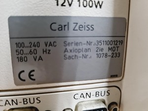 Thumbnail image of Zeiss Axioplan 2 Upright Fluorescence Microscope with Motorised XY Stage