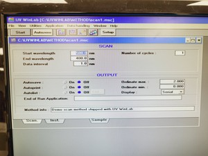 Thumbnail image of Perkin Elmer Model Lambda 35 UV/VIS Spectrophotometer Lab