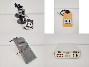 Thumbnail image of Lot of Mixed Benchtop Laboratory Equipment - LKB, Perkin Elmer, Leitz Lab