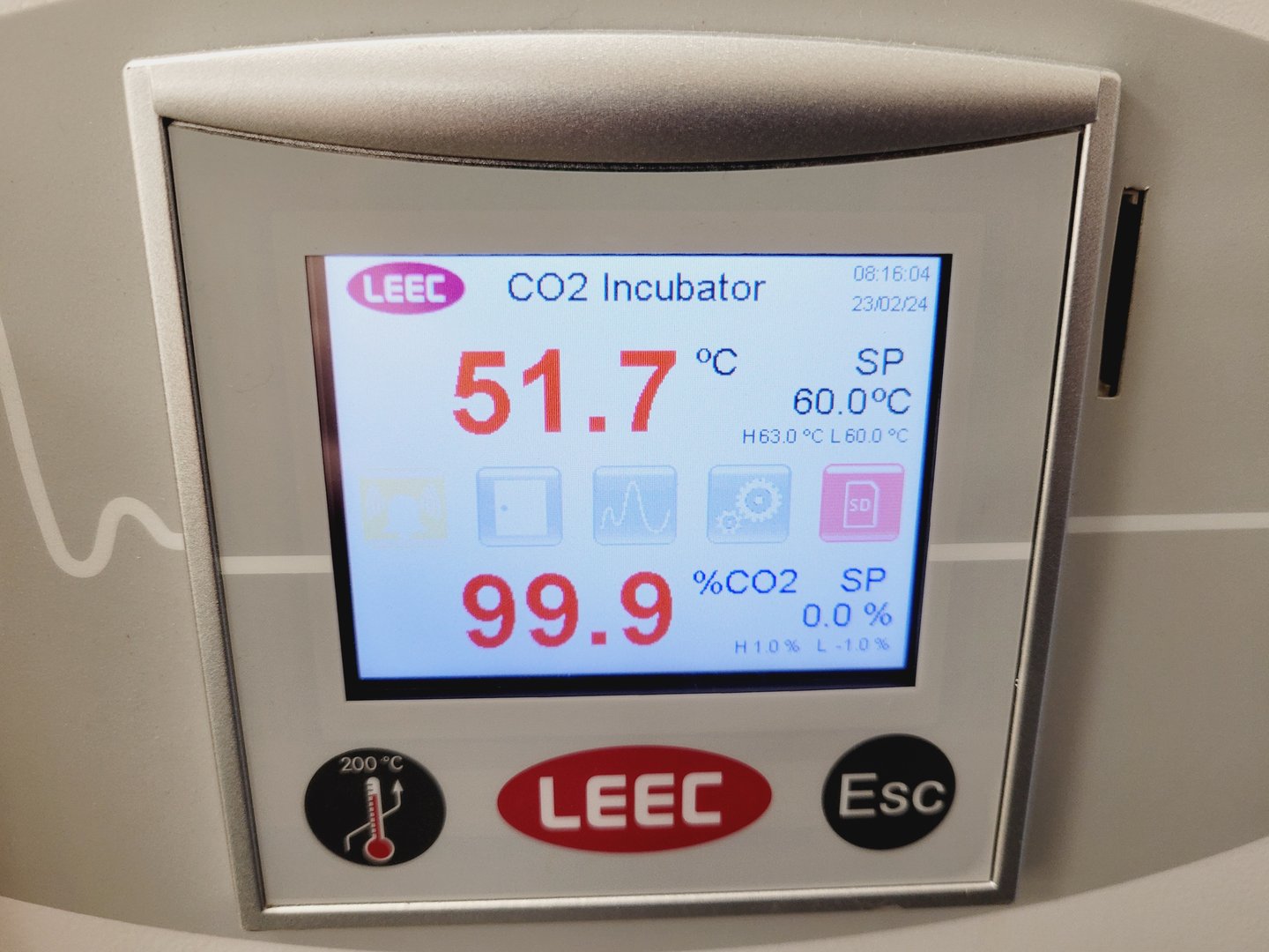 Image of LEEC Touch 50 Culture Safe CO2 Incubator Lab Spares/Repairs